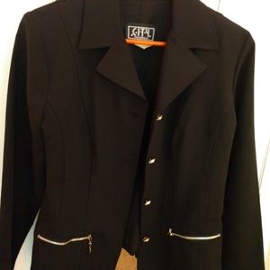 City Triangles edgy black blazer size 10